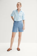 Stretch Cotton Yarn Dyed Tailored Short