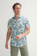 Regular Fit Tropical Print Short Sleeve Shirt