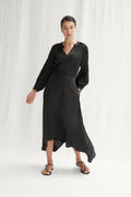 Draped Trapeze Hem Skirt