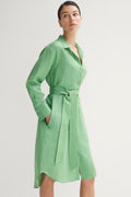 Linen Blend Relaxed Shirt Dress