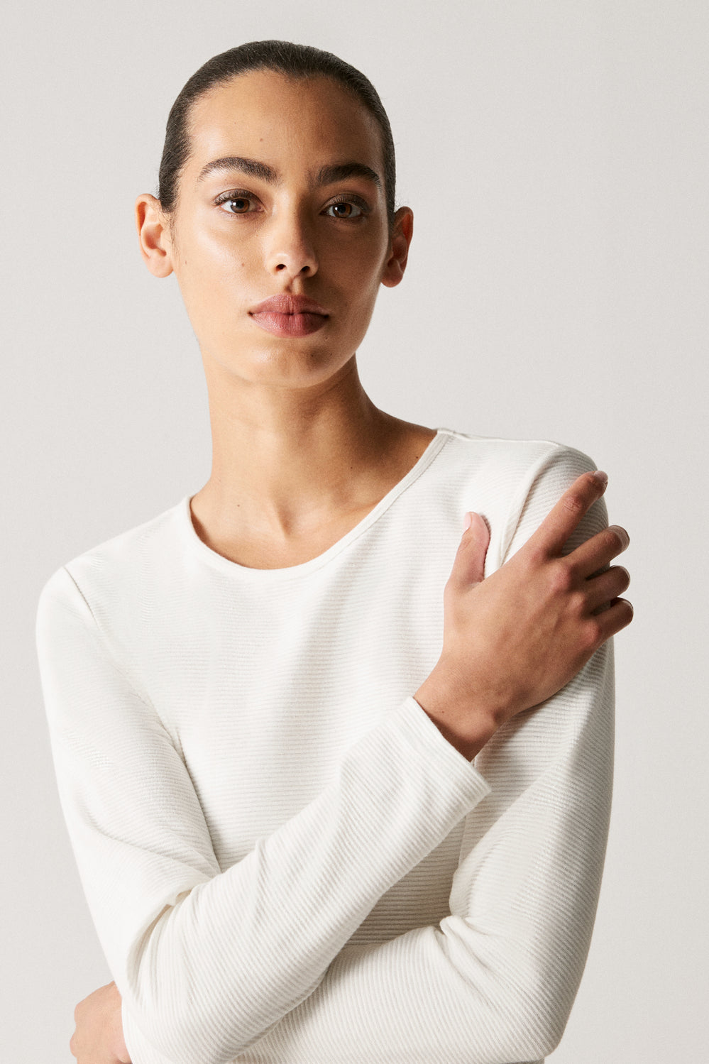 Cotton Ottoman Long Sleeve T-Shirt