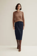 Longline Denim Skirt
