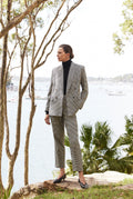 Houndstooth Double Breasted Blazer