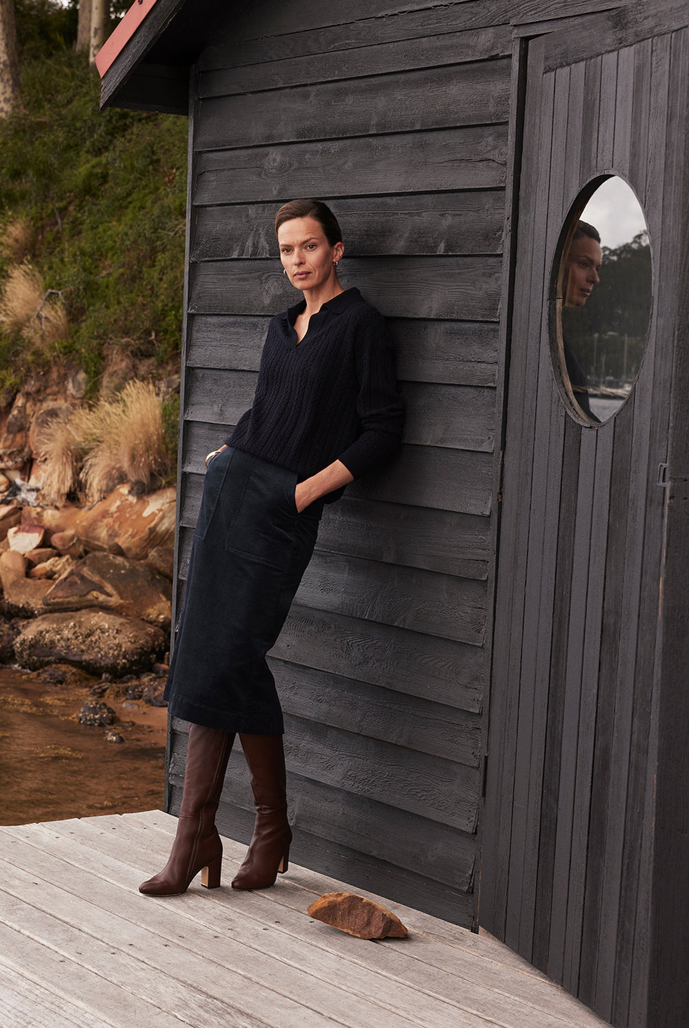 Corduroy Midi Skirt