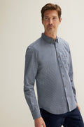 Regular Fit Micro Check Flannel Shirt