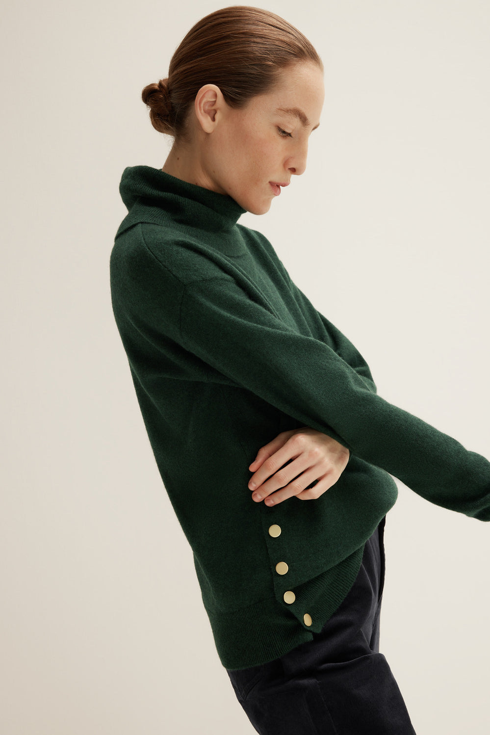 Button Detail Knit Pullover