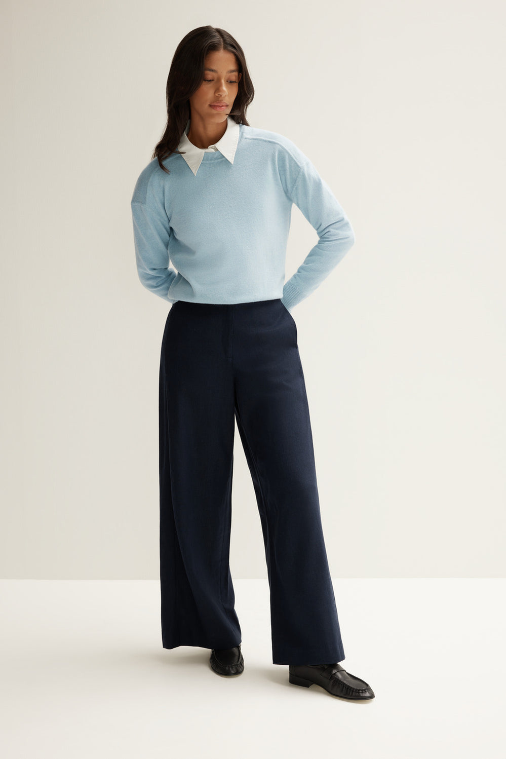 Merino Cashmere Forward Shoulder Seam Knit