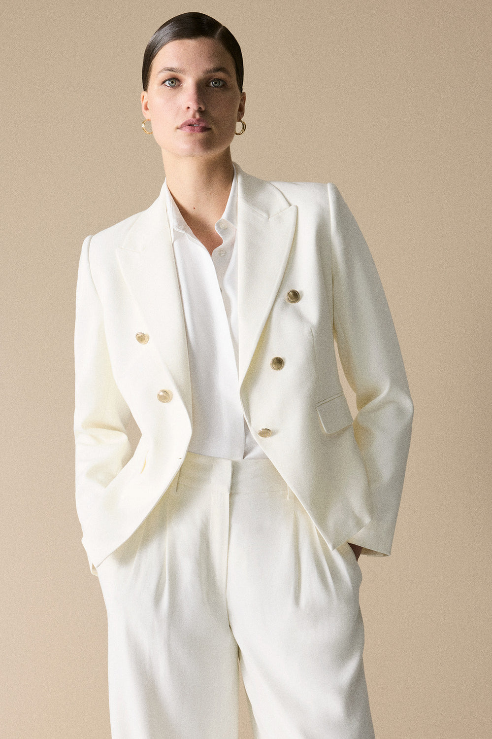 Mock Double Breasted Blazer