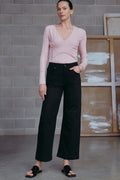 Garment Dyed Wide Leg Jean
