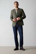 Regular Fit Delave Linen Puppytooth Blazer