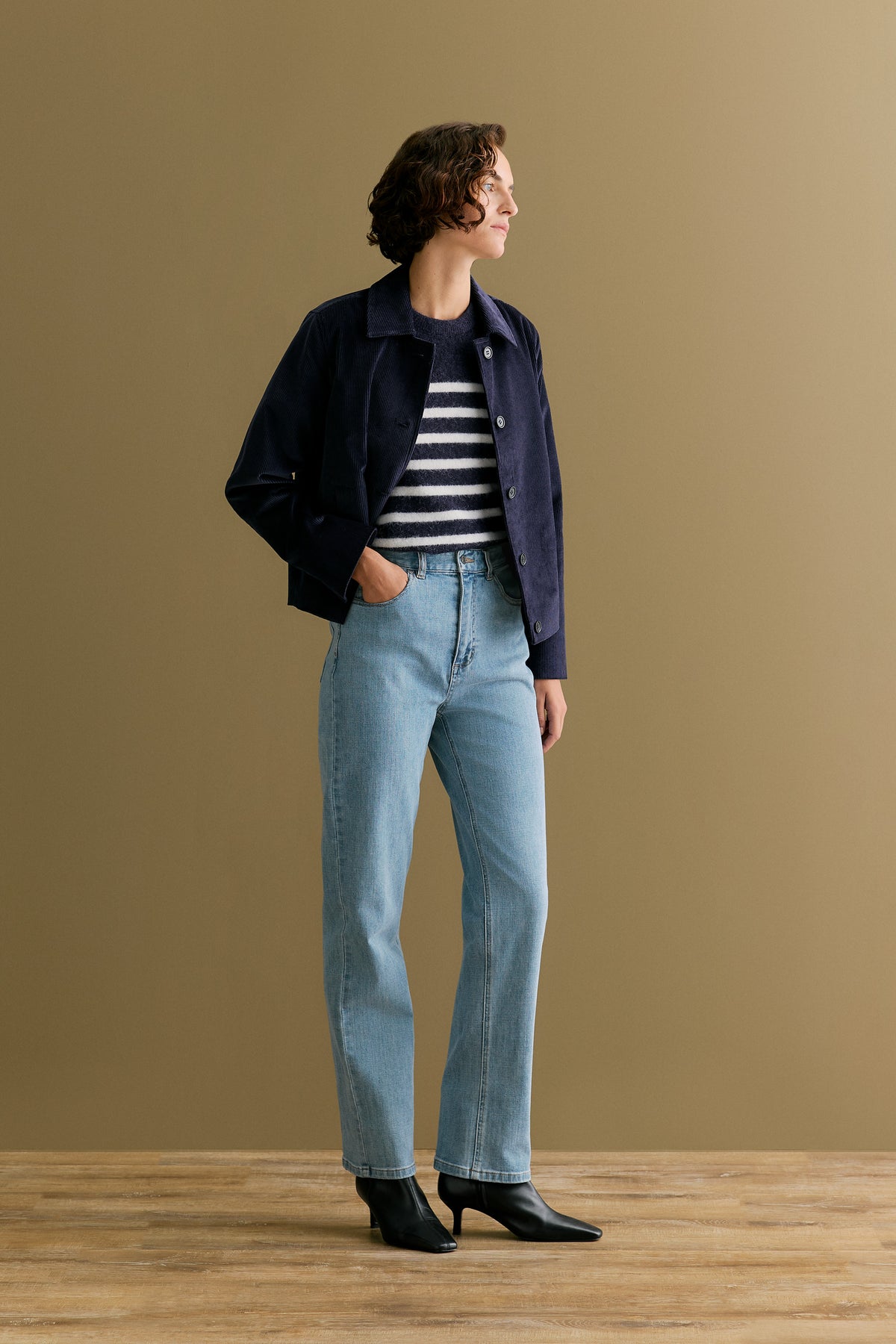 High Rise Straight Leg Jean