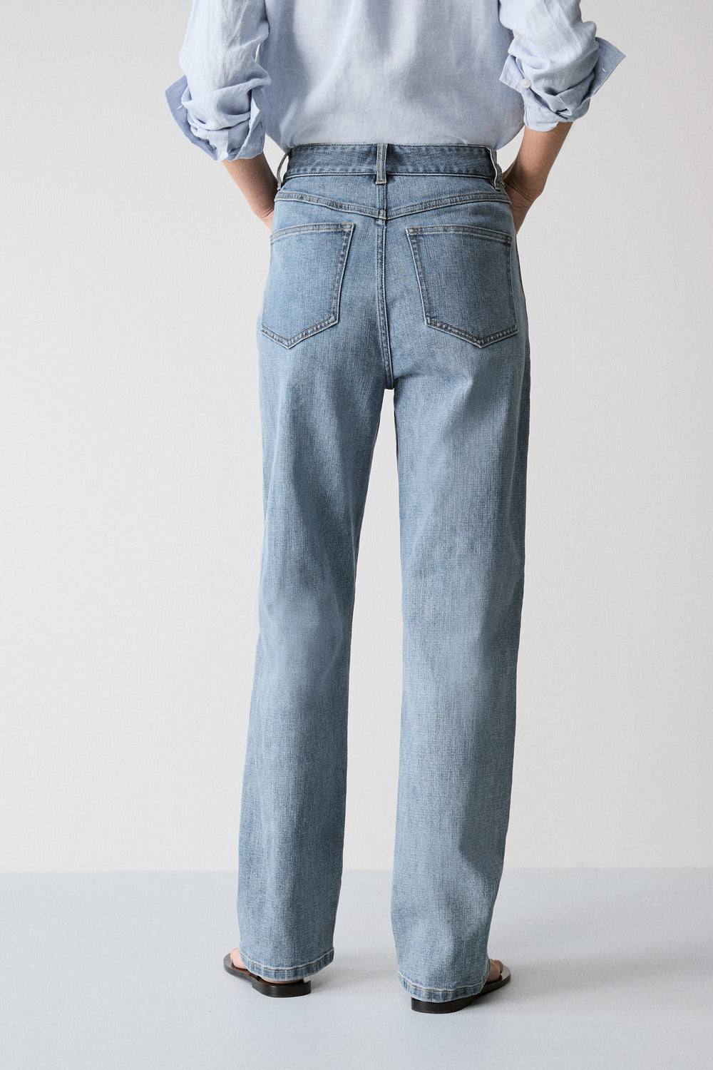 High Rise Straight Leg Jean