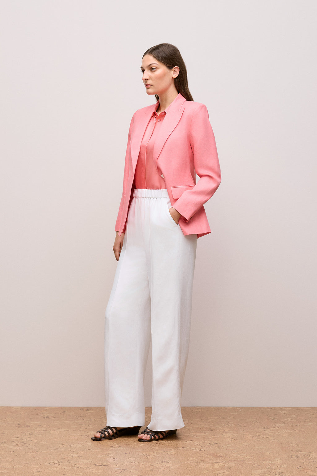 Silk Twill Cap Sleeve Shirt
