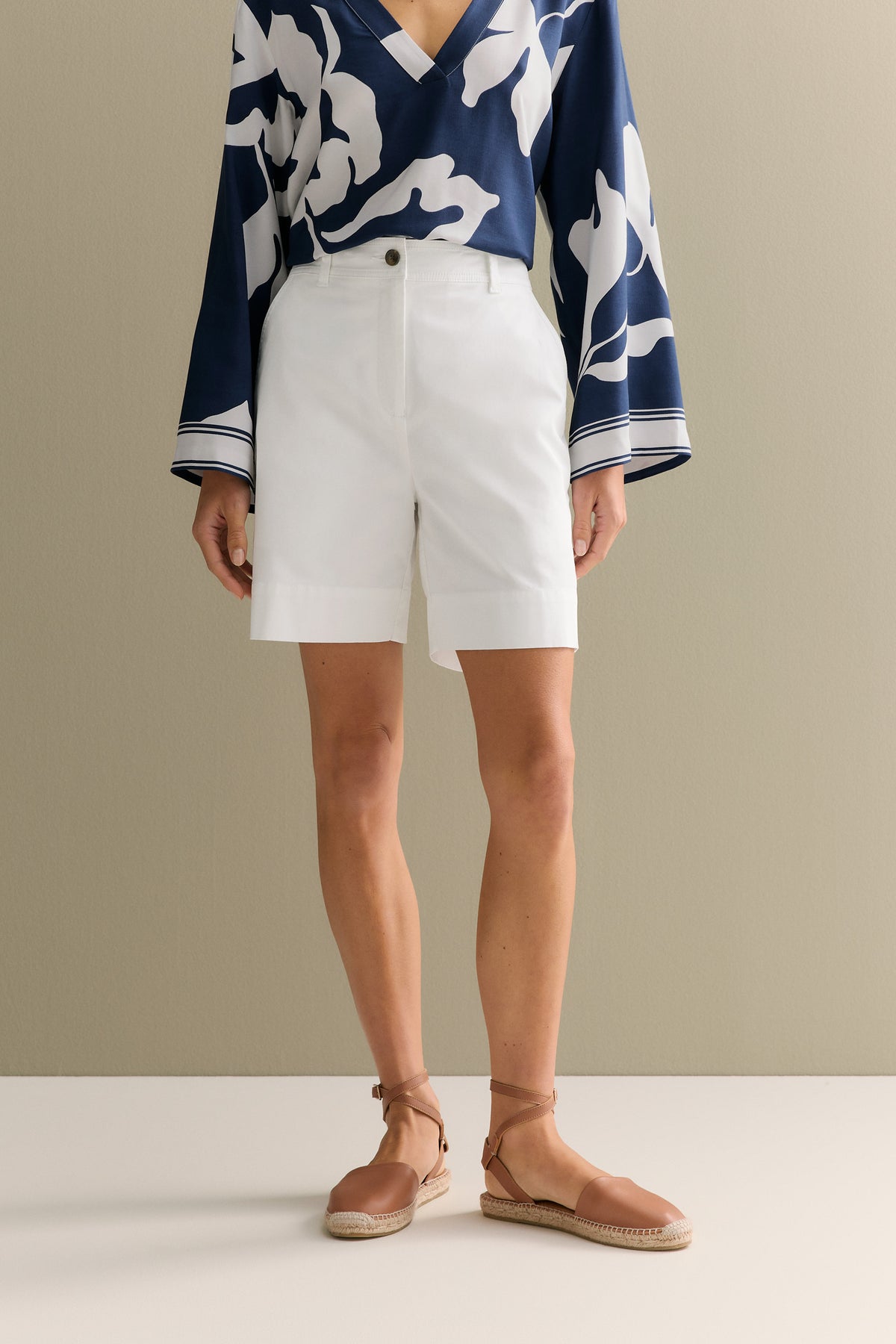 Stretch Cotton Double Cloth Short