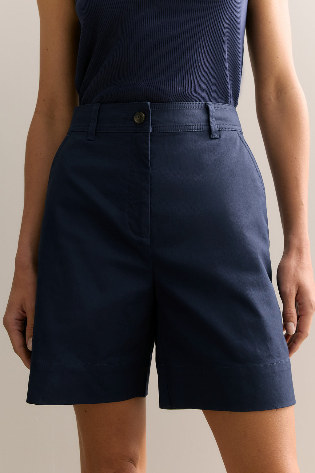 Stretch Cotton Double Cloth Short