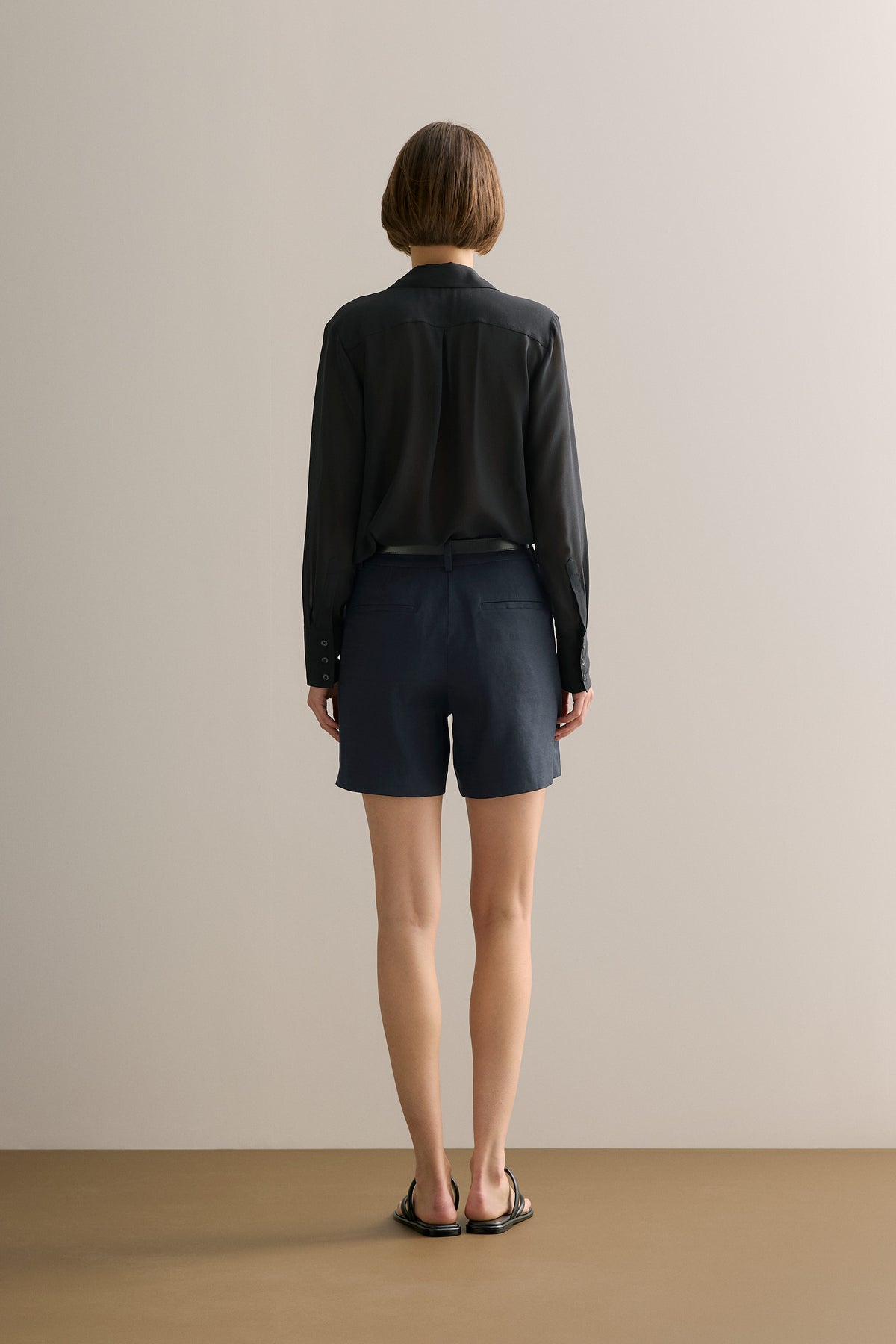 Linen Blend Twill Smart Short