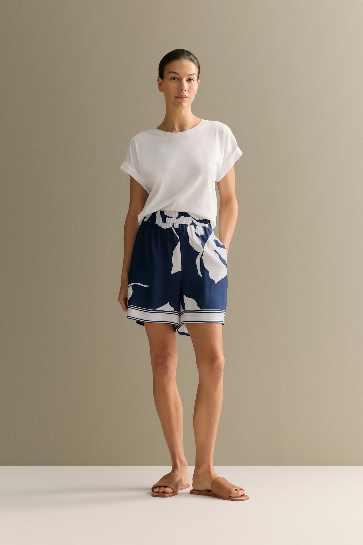 Pima Cotton Cuff Sleeve T-Shirt