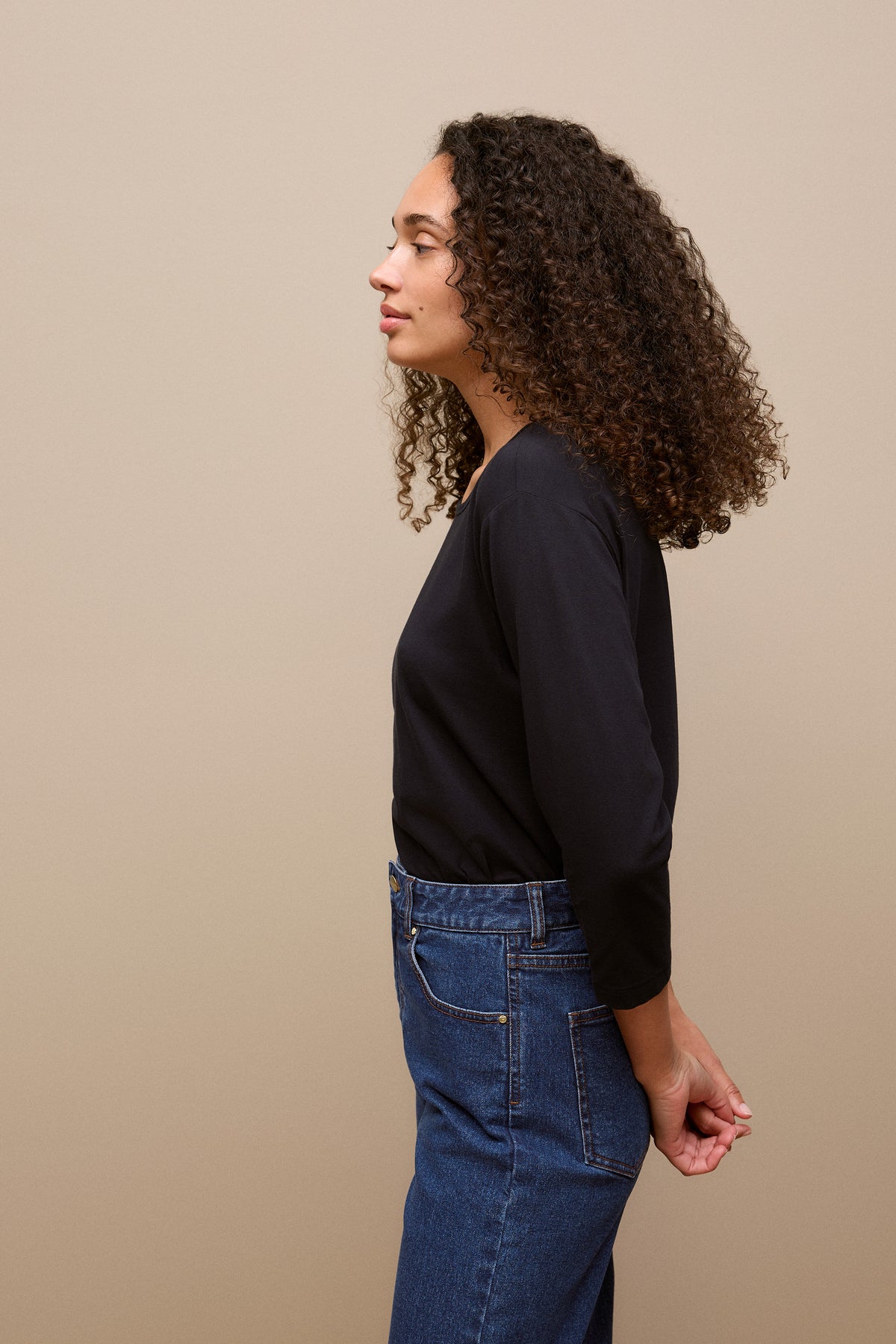 Cotton 3/4 Sleeve T-Shirt
