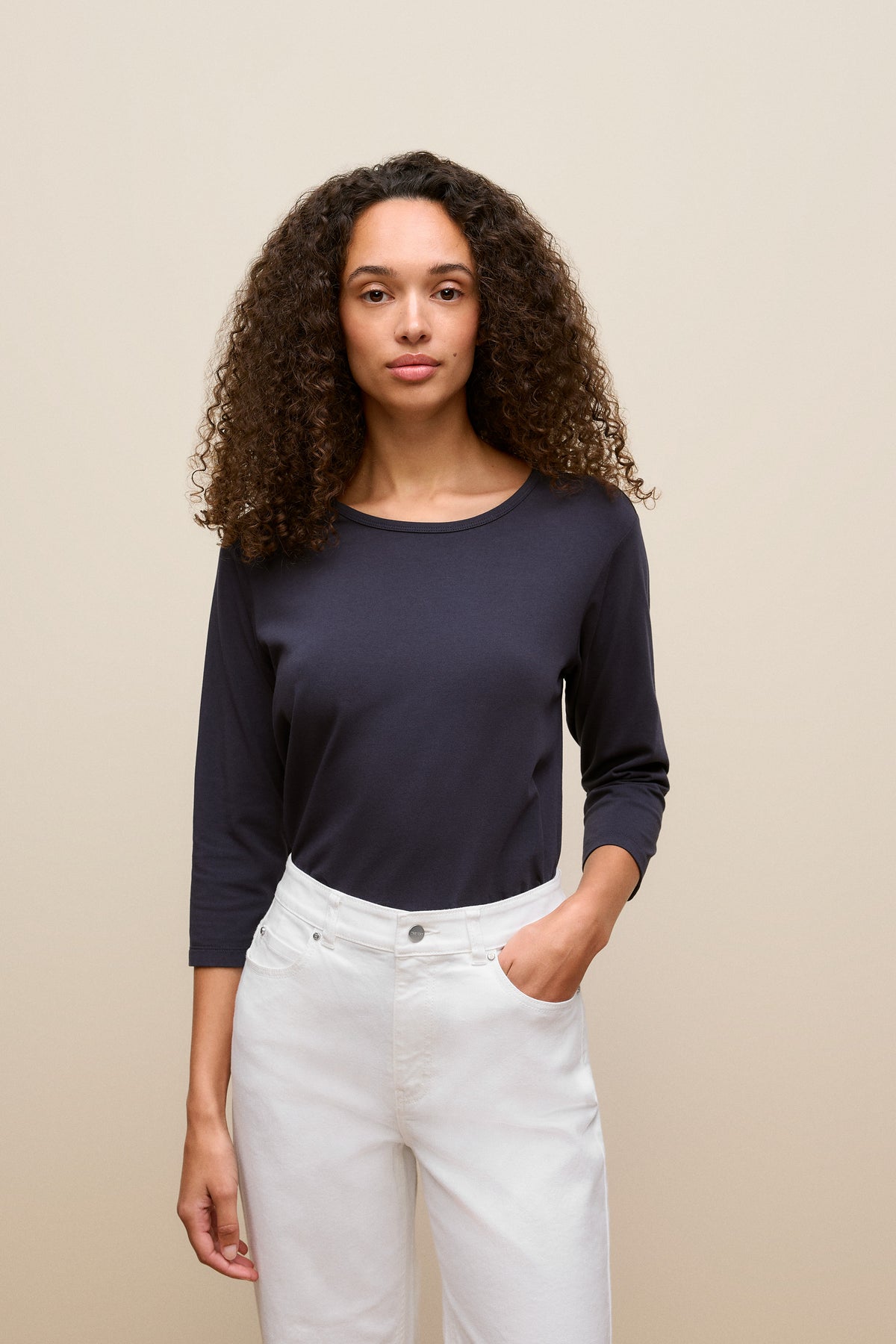 Cotton 3/4 Sleeve T-Shirt