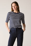 Cotton Stripe Half Sleeve T-Shirt