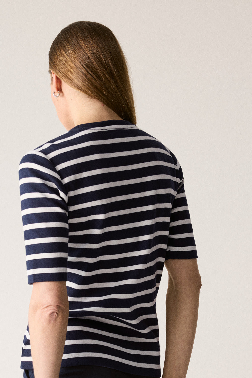 Cotton Stripe Half Sleeve T-Shirt