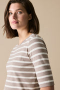 Cotton Stripe Half Sleeve T-Shirt
