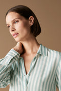 Silk Bold Stripe Classic Shirt