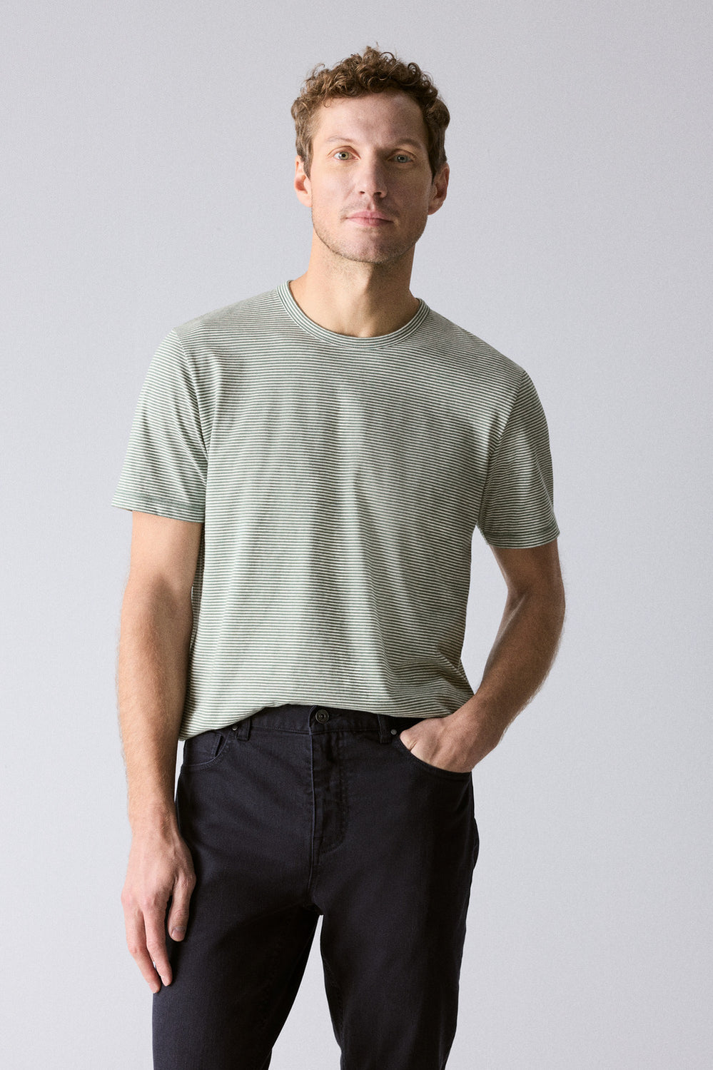Cotton Marle Stripe T-Shirt