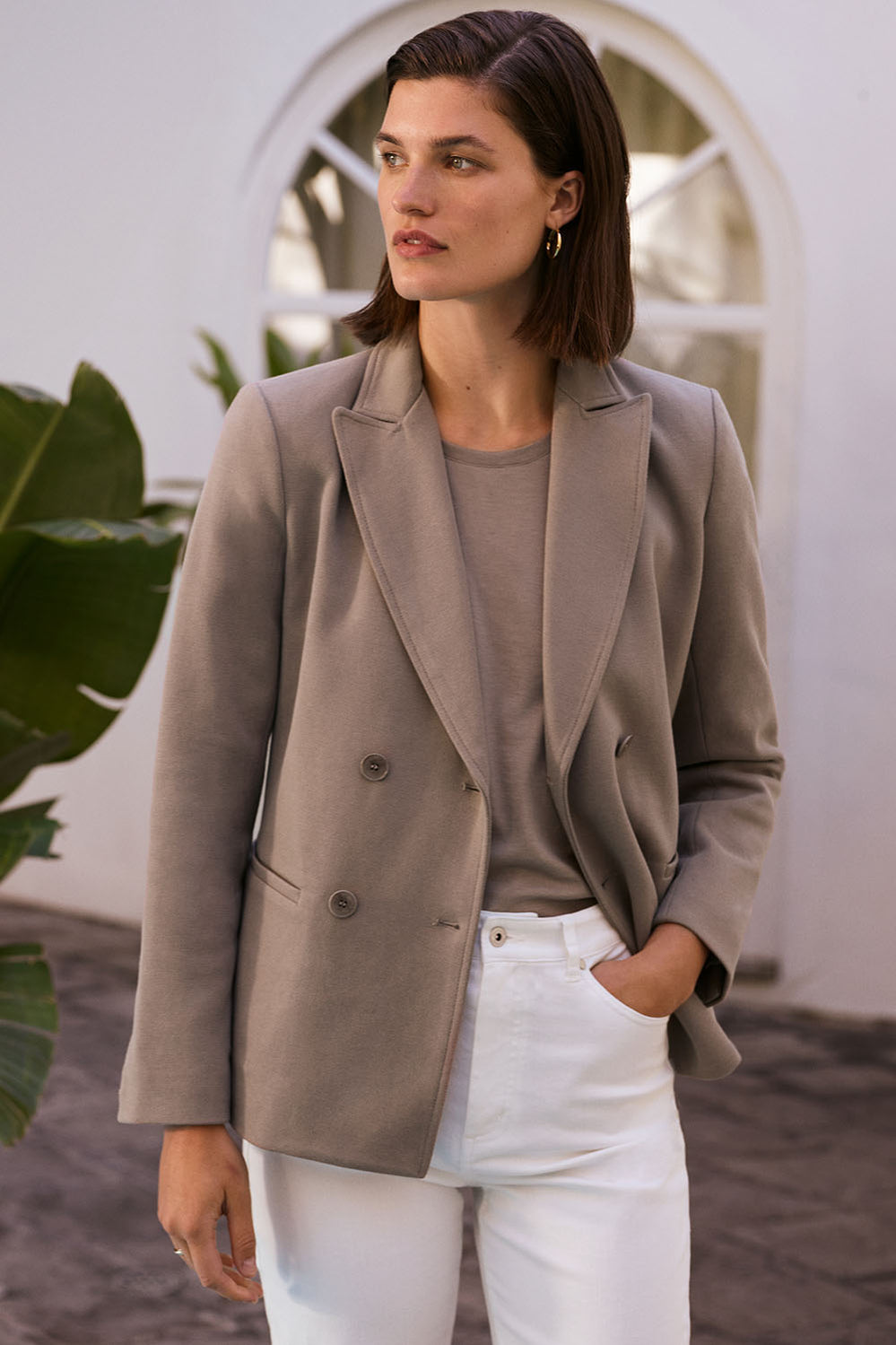 Pique Ponte Travel Blazer