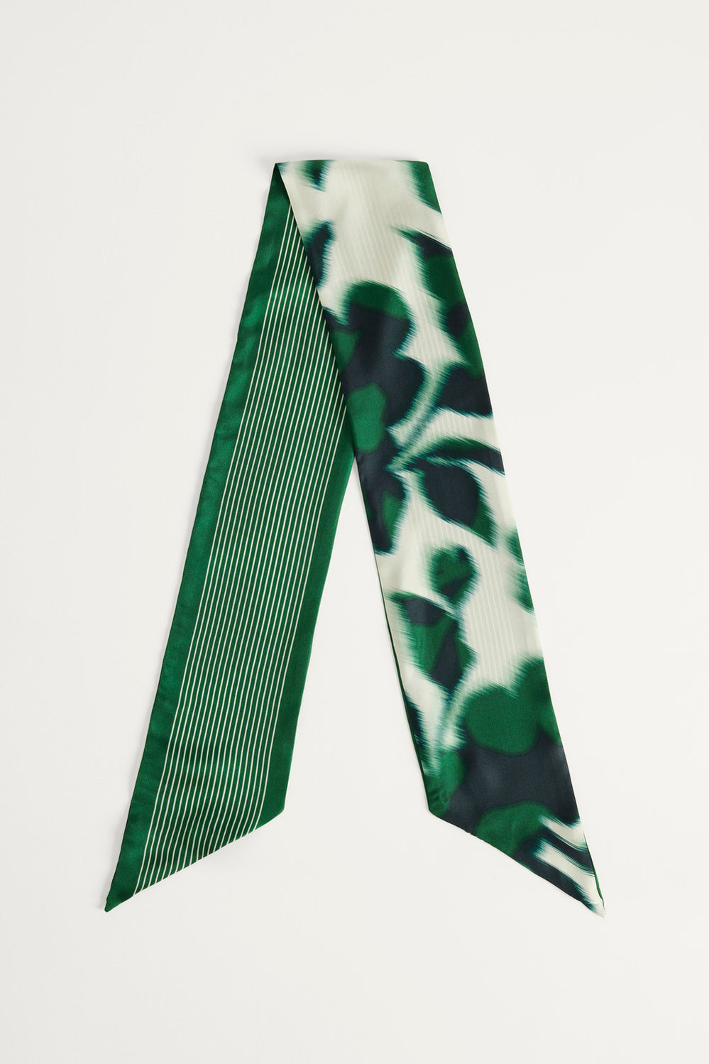 Silk Twill Floral Bandeau Scarf