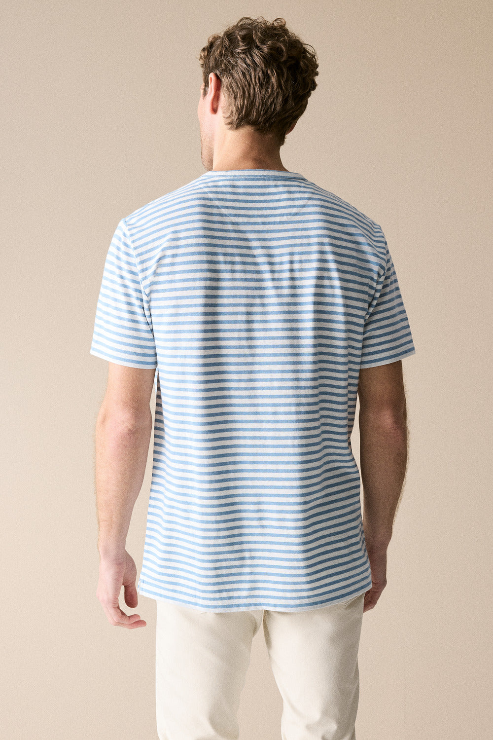 Linen Cotton Stripe T-Shirt