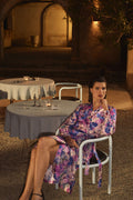 Silk Multi Floral Wrap Dress