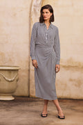 Modal Stripe Shirt Dress