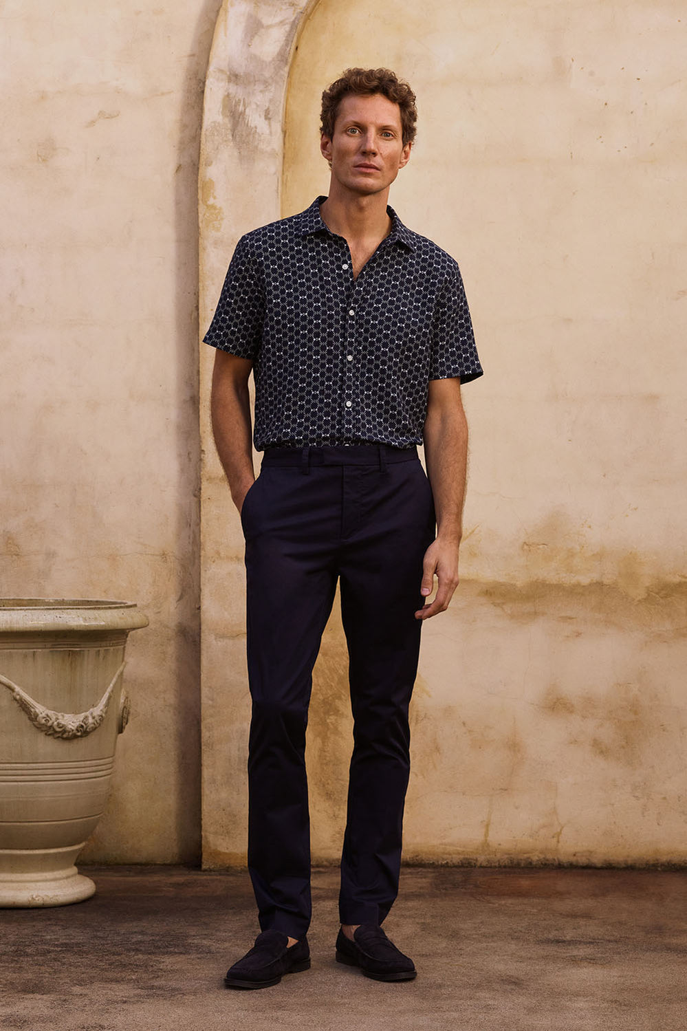 Regular Fit Cotton Sateen Chino