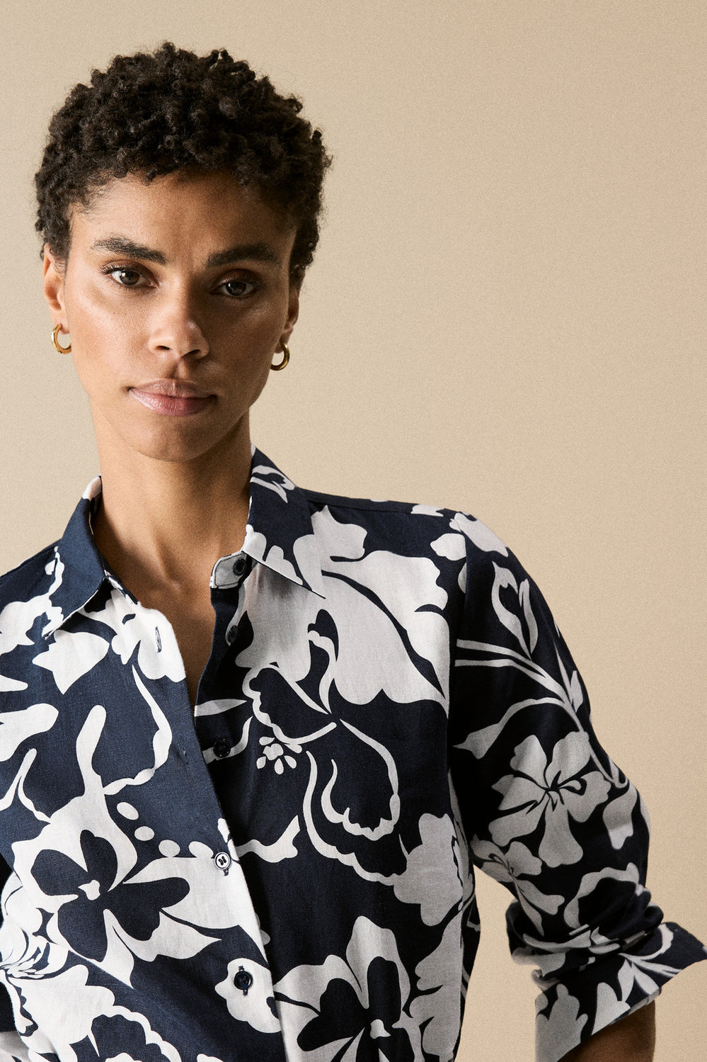 Linen Floral Shirt