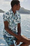 Cotton Botanic Print Short Sleeve Shirt