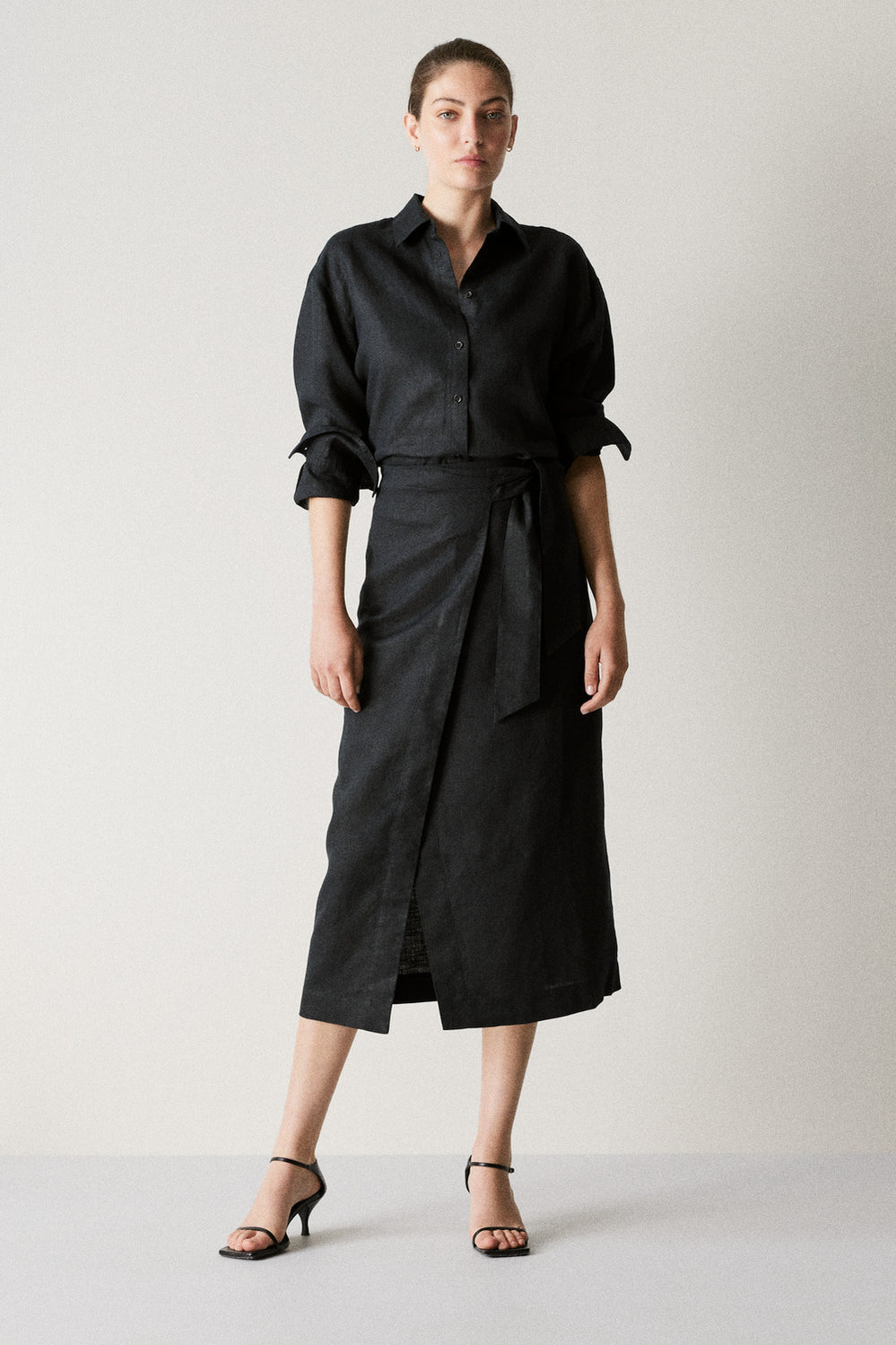 Linen Wrap Skirt