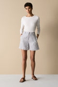 Linen Stripe Smart Short