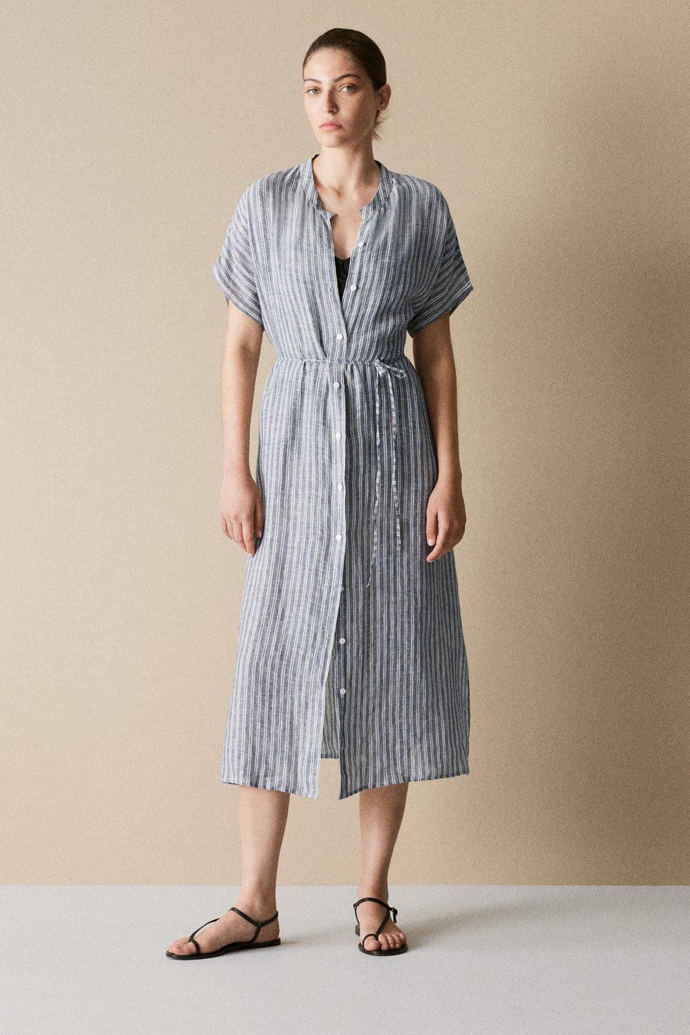 Linen Button Through Kaftan