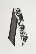 Silk Twill Floral Bandeau Scarf