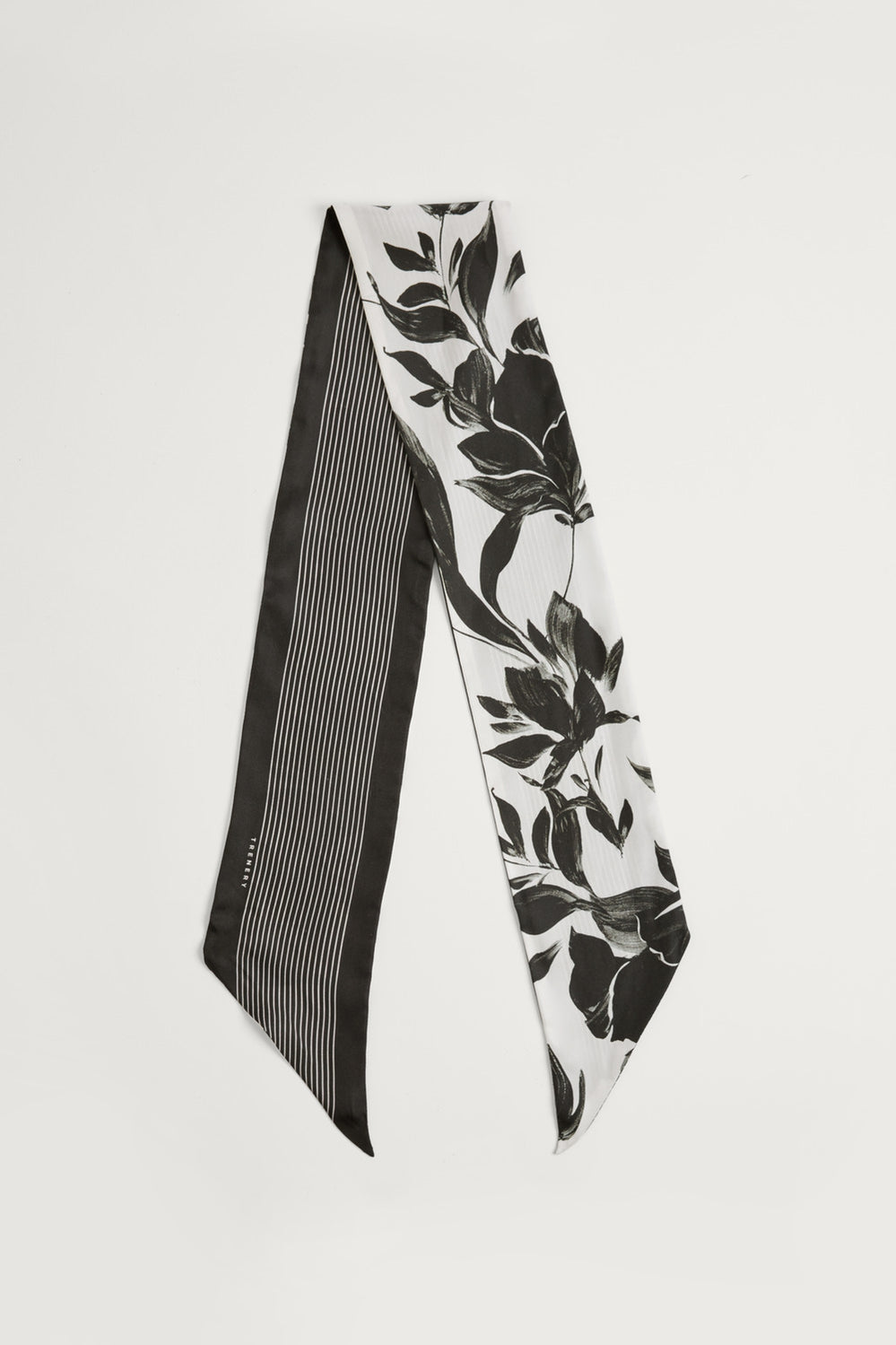 Silk Twill Floral Bandeau Scarf