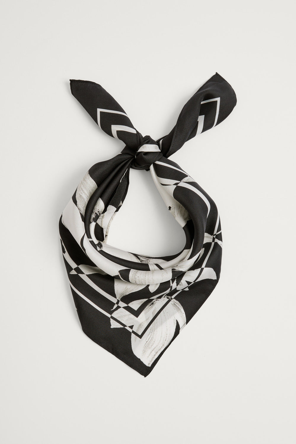 Silk Twill Floral Neckerchief