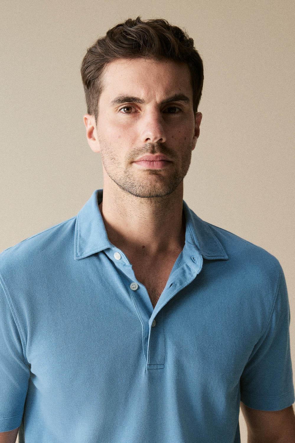 Cotton Herringbone Jacquard Polo