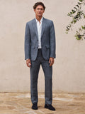 Slim Fit Yarn Dyed Cotton Linen Pant