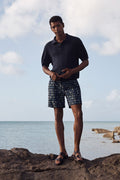 Linen Cotton Textured Stitch Polo