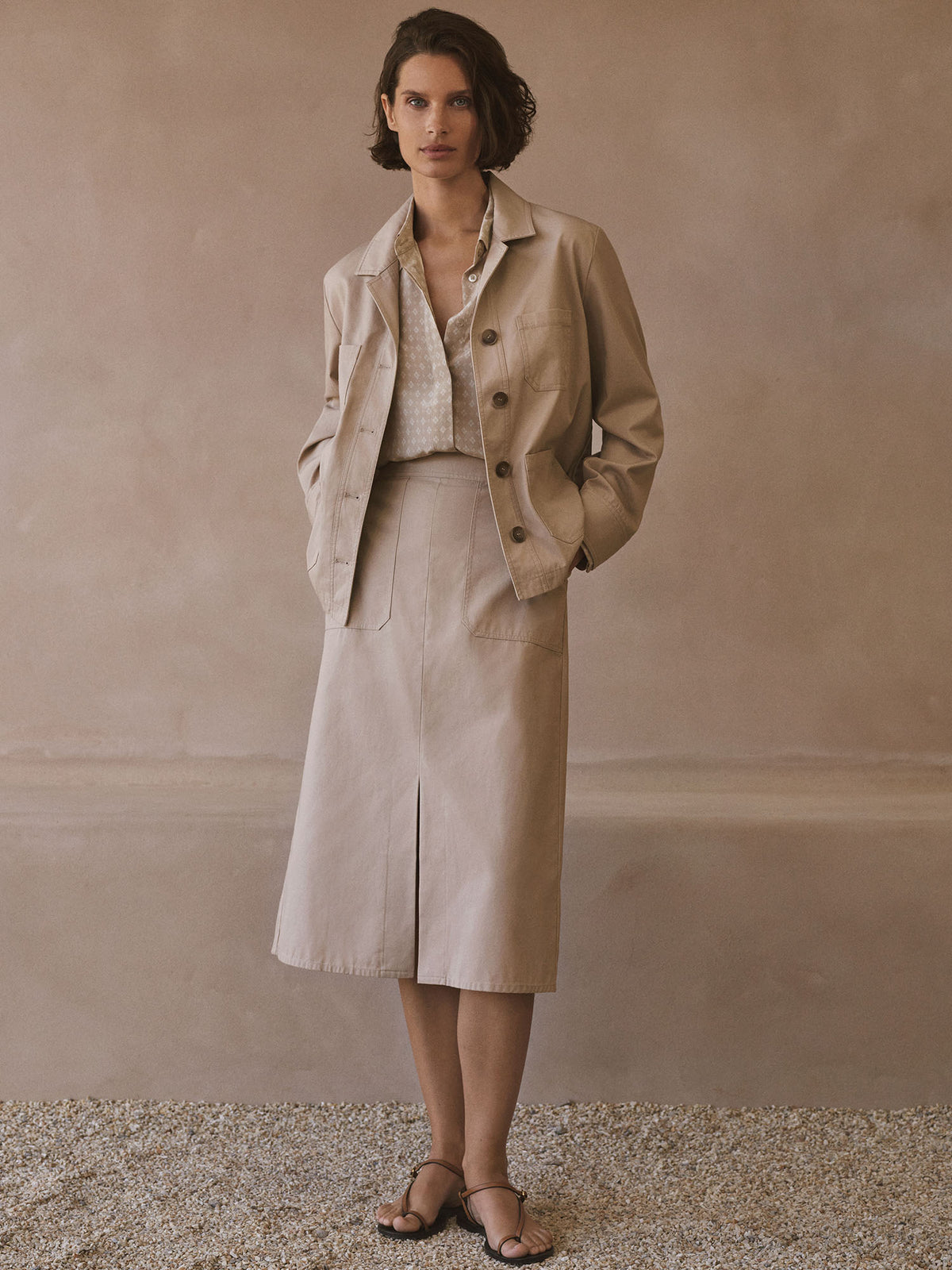 Cotton Twill Patch Pocket Jacket