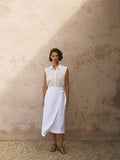 Linen A-Line Wrap Skirt