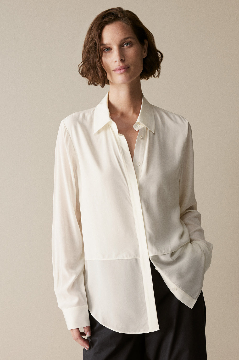 Georgette Panel Detail Shirt