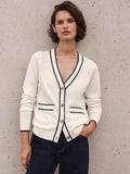 Organically Grown Cotton Cashmere Pocket Detail Cardigan