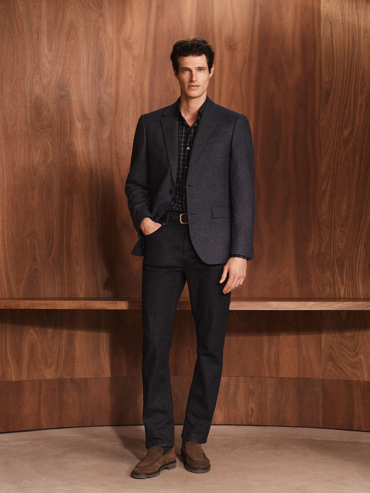 Regular Fit English Check Blazer